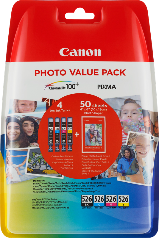 Canon CLI-526 Photo Value Pack nero / ciano / magenta / giallo Value Pack