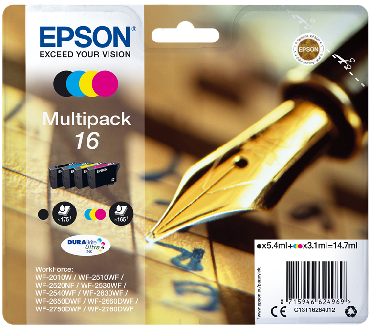Epson T1626 Multipack nero / ciano / magenta / giallo