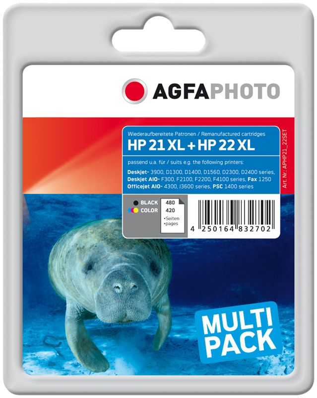 Agfa Photo 21XL+22XL Multipack nero / differenti colori