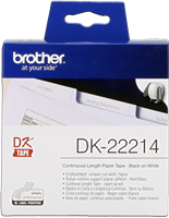 Brother DK-22214 Etichette senza fine 12mm x 30,48m Nero su bianco