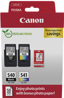 Canon PG-540+CL-541 nero / differenti colori / Bianco Value Pack