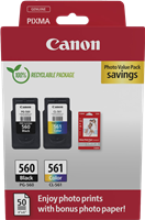 Canon PG-560+CL-561 nero / differenti colori / Bianco Value Pack