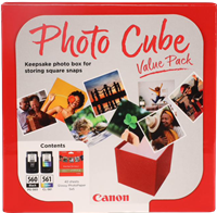 Canon PG-560+CL-561 Photo Cube nero / differenti colori Value Pack