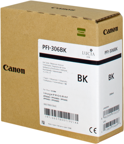 Canon PFI-306bk nero Cartuccia d'inchiostro