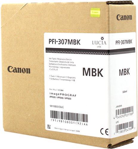 Canon PFI-307mbk Nero (opaco) Cartuccia d'inchiostro