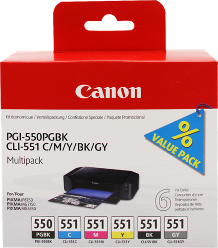 Canon PIXMA iP7250 PGI-550 + CLI-551