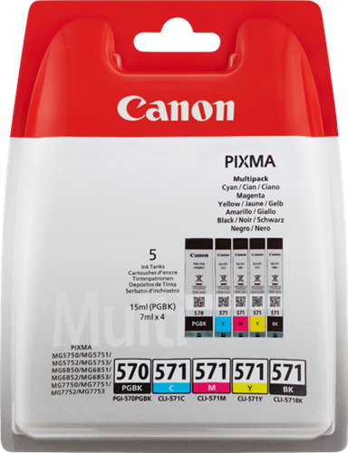 Canon PGI-570+CLI-571 Multipack nero / ciano / magenta / giallo
