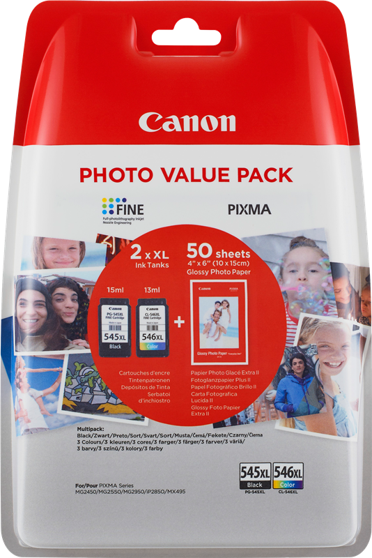 Canon PIXMA TR4551 PG-545XL CL-546XL Photo Value Pack