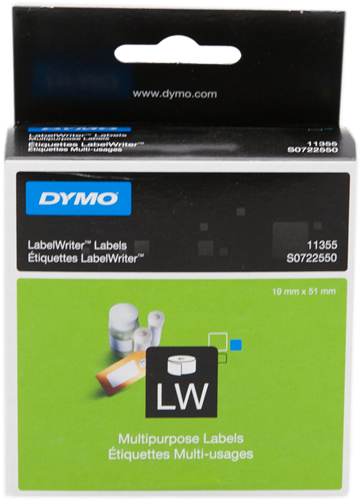DYMO 11355 Etichette universali 19x51mm Bianco