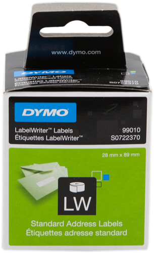 DYMO 99010 Etichette indirizzo 89x28mm Bianco