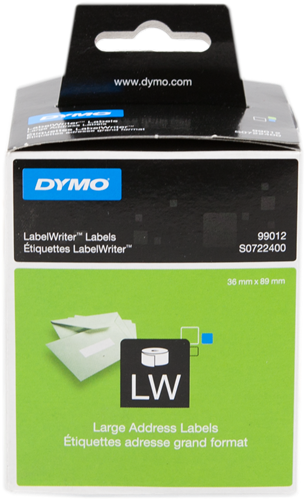 DYMO 99012 Etichette per indirizzi 89x36mm Bianco