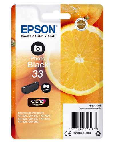 Epson 33 Nero (Foto) Cartuccia d'inchiostro