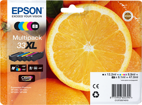 Epson 33 XL Multipack nero / ciano / magenta / giallo / Nero (Foto)