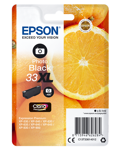 Epson 33 XL Nero (Foto) Cartuccia d'inchiostro