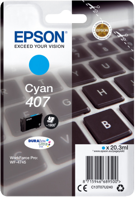 Epson 407 ciano Cartuccia d'inchiostro