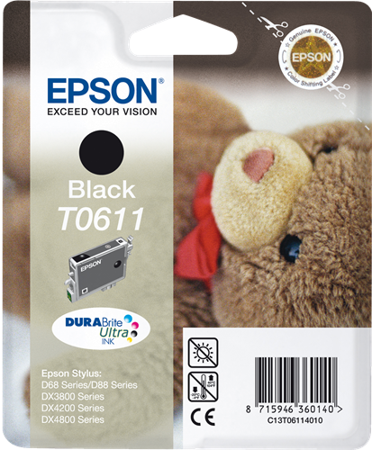 Epson T0611 nero Cartuccia d'inchiostro