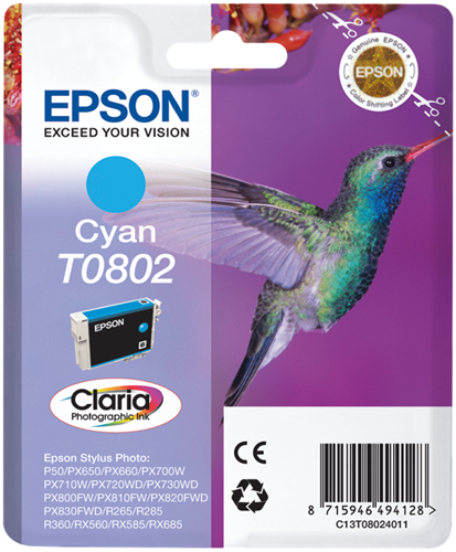 Epson T0802 ciano Cartuccia d'inchiostro