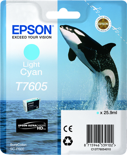 Epson T7605 ciano (chiaro) Cartuccia d'inchiostro