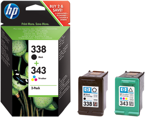 HP 338+343 Multipack nero / differenti colori