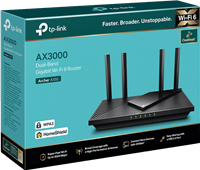 TP-Link Router Wi-Fi 6 Gigabit dual band AX3000 nero